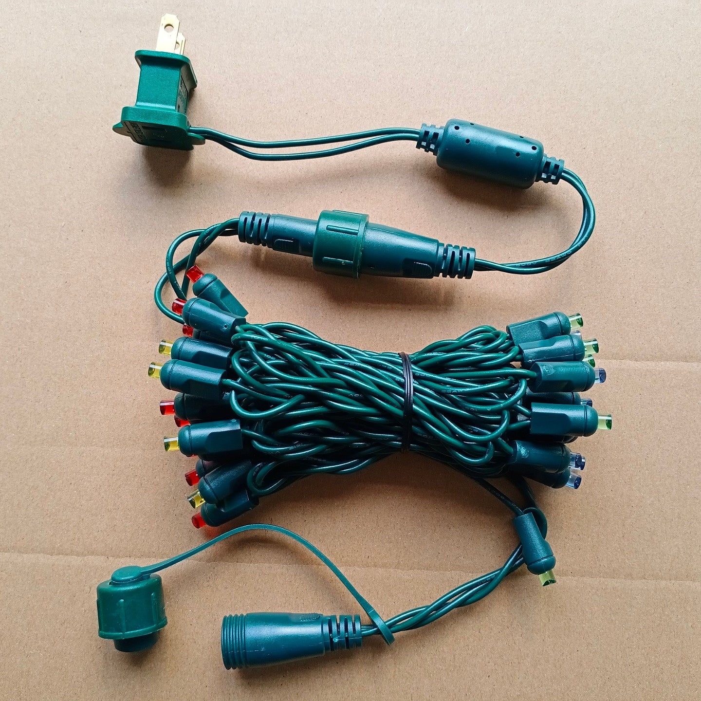 Green Power Plug for Coaxial Mini 5mm LED Christmas Lights