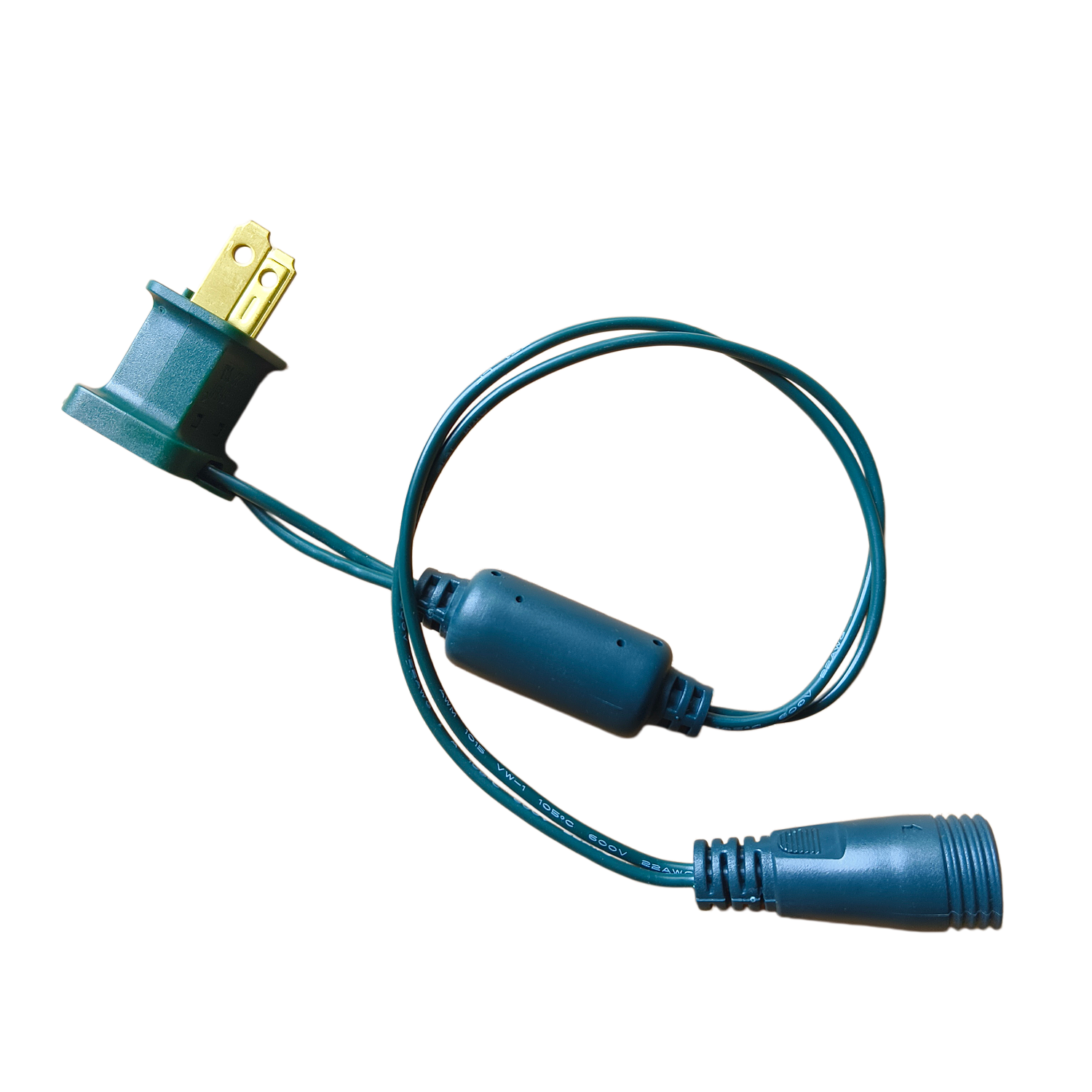 Green Power Plug for Coaxial Mini 5mm LED Christmas Lights