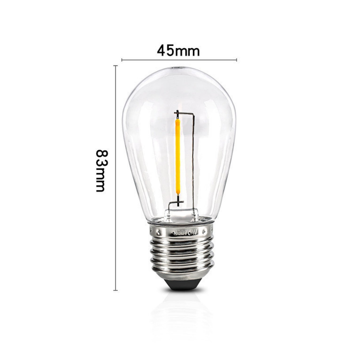 120V S14 LED Replacement Bulb for Outdoor E26 Socket String Light, Warm White