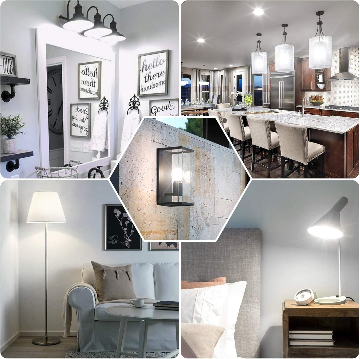 120V E26/A19 9W Non-Dimmable LED Light Bulb, 5000K Daylight