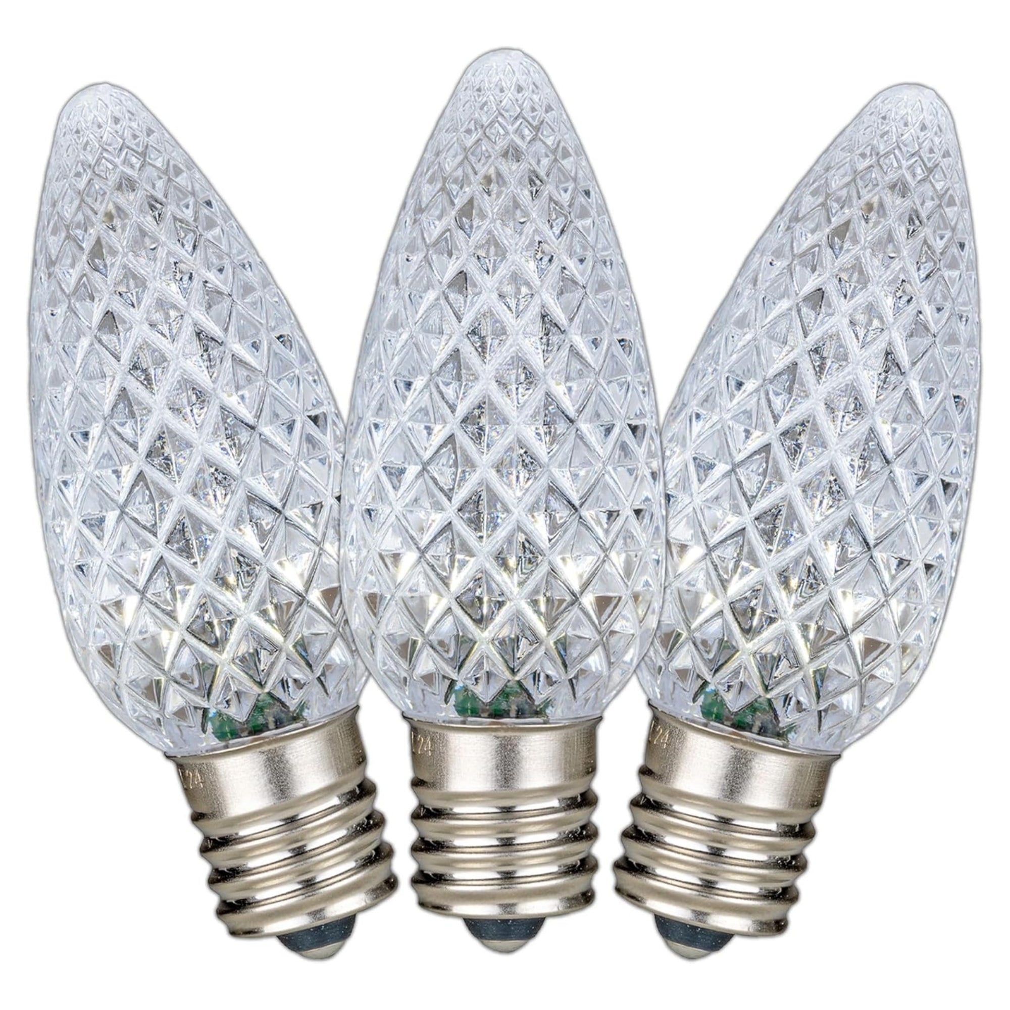 120V White C9 LED Replacement Christmas Faceted Light Bulb