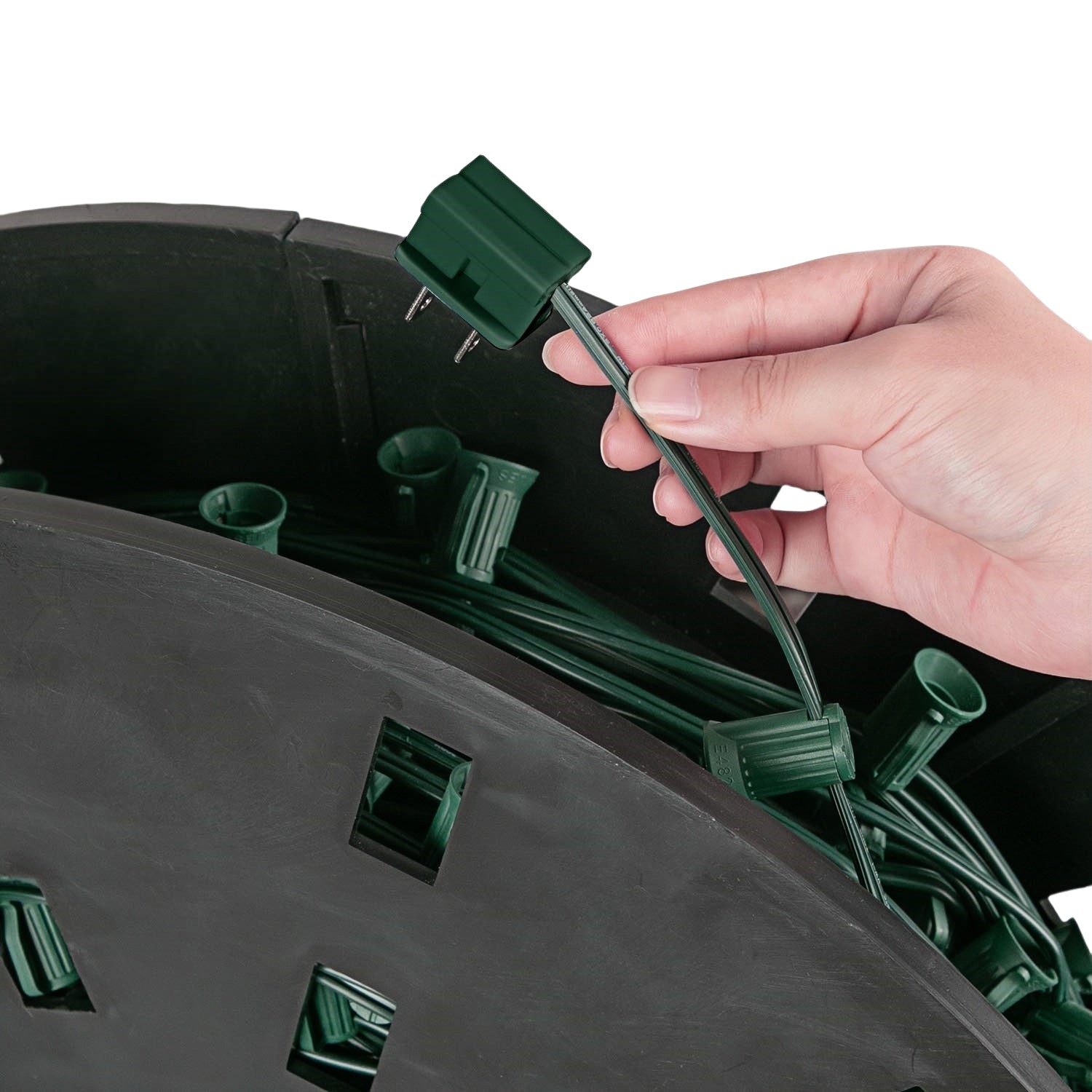 25 Pack Green Vampire Male Plug for SPT-1 C7/C9 Socket Christmas Lights Cord