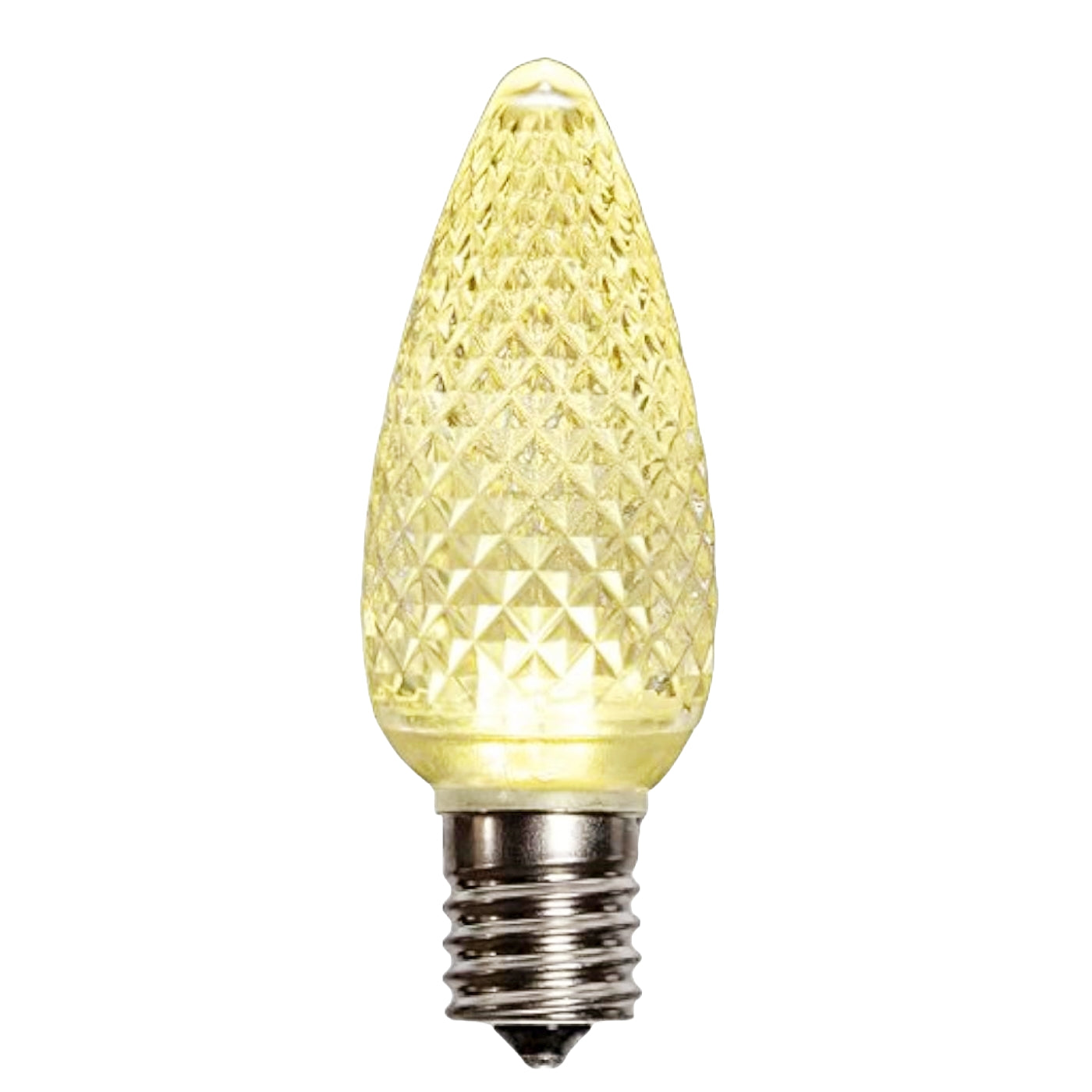 120V Warm White LED Replacement Christmas Faceted Light Bulb (2600-2700K)