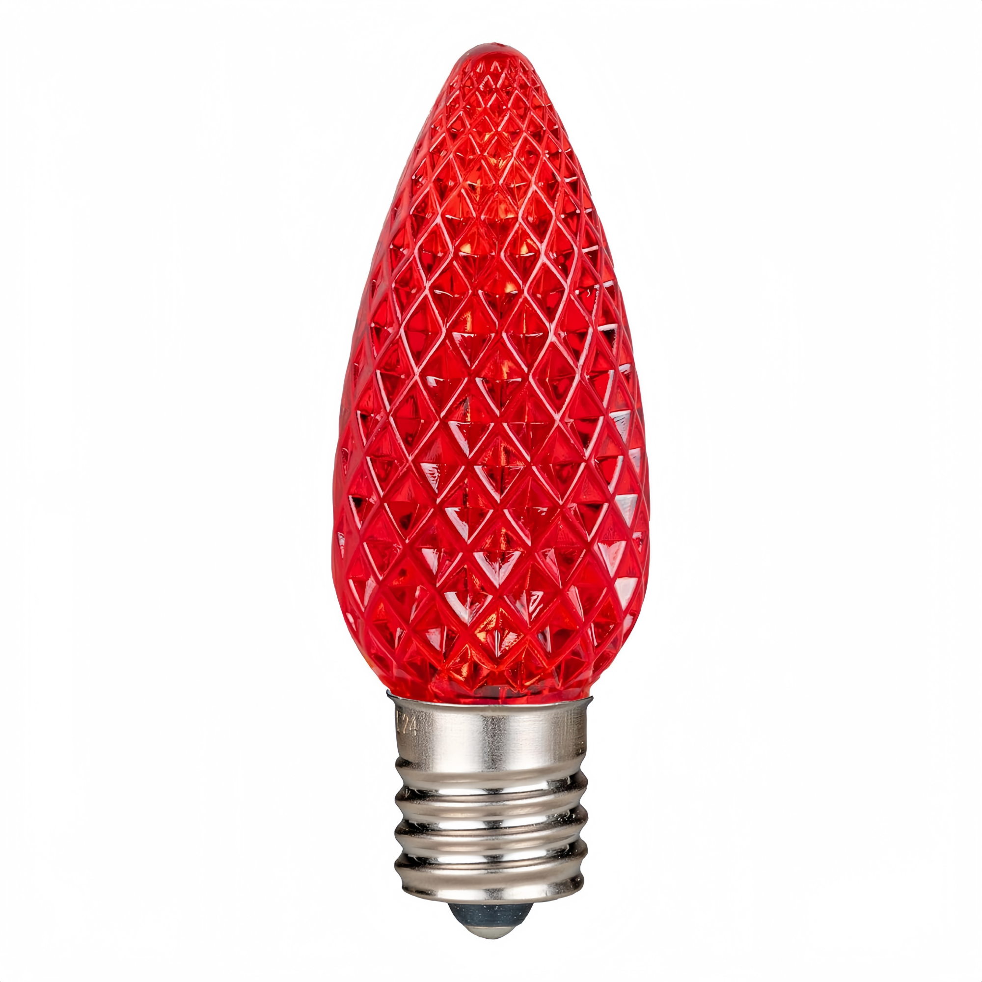 120V C9 Red LED Replacement Christmas Faceted Light Bulb