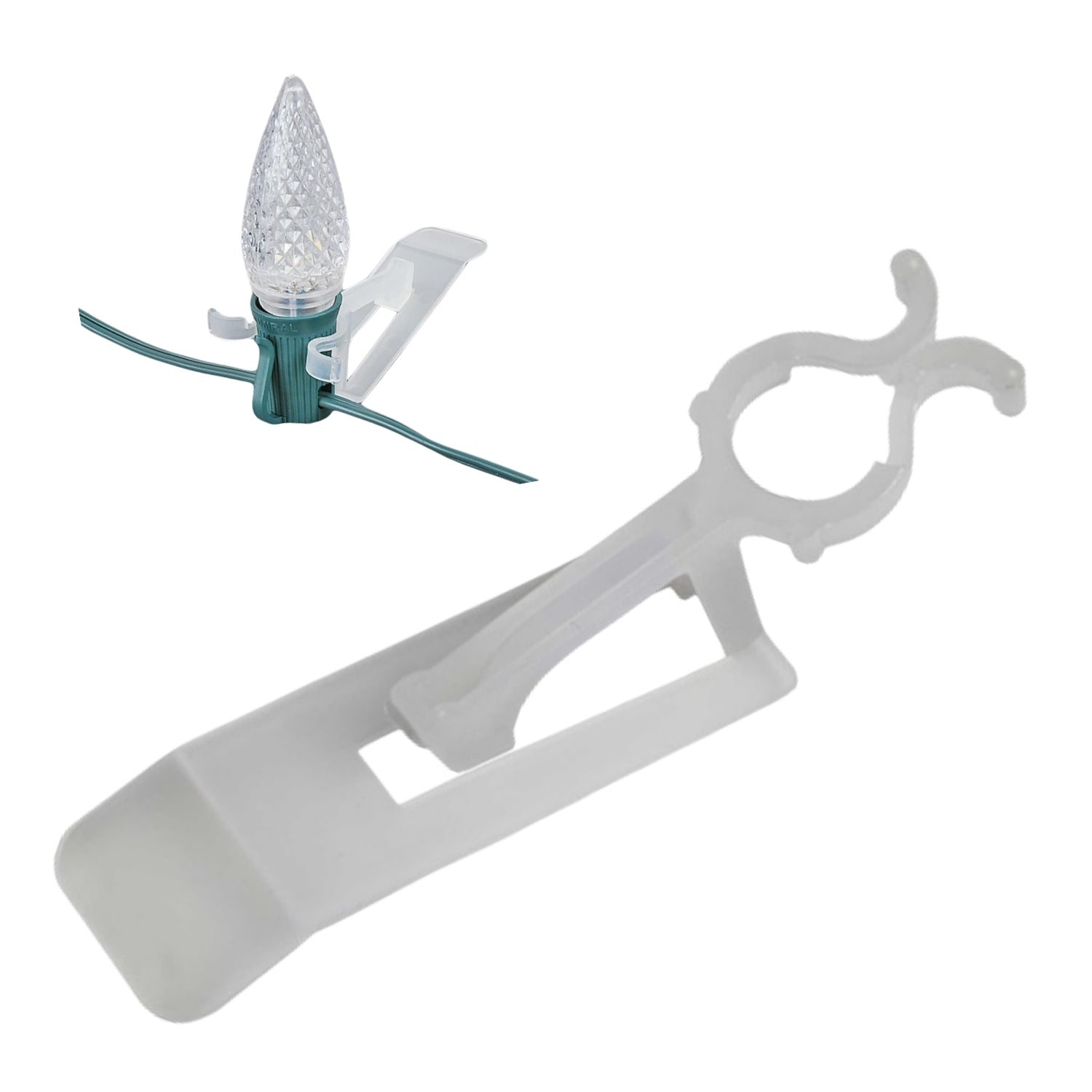 Plastic Light Clip for Hanging Outdoor C7/C9 Christmas Lights Installation