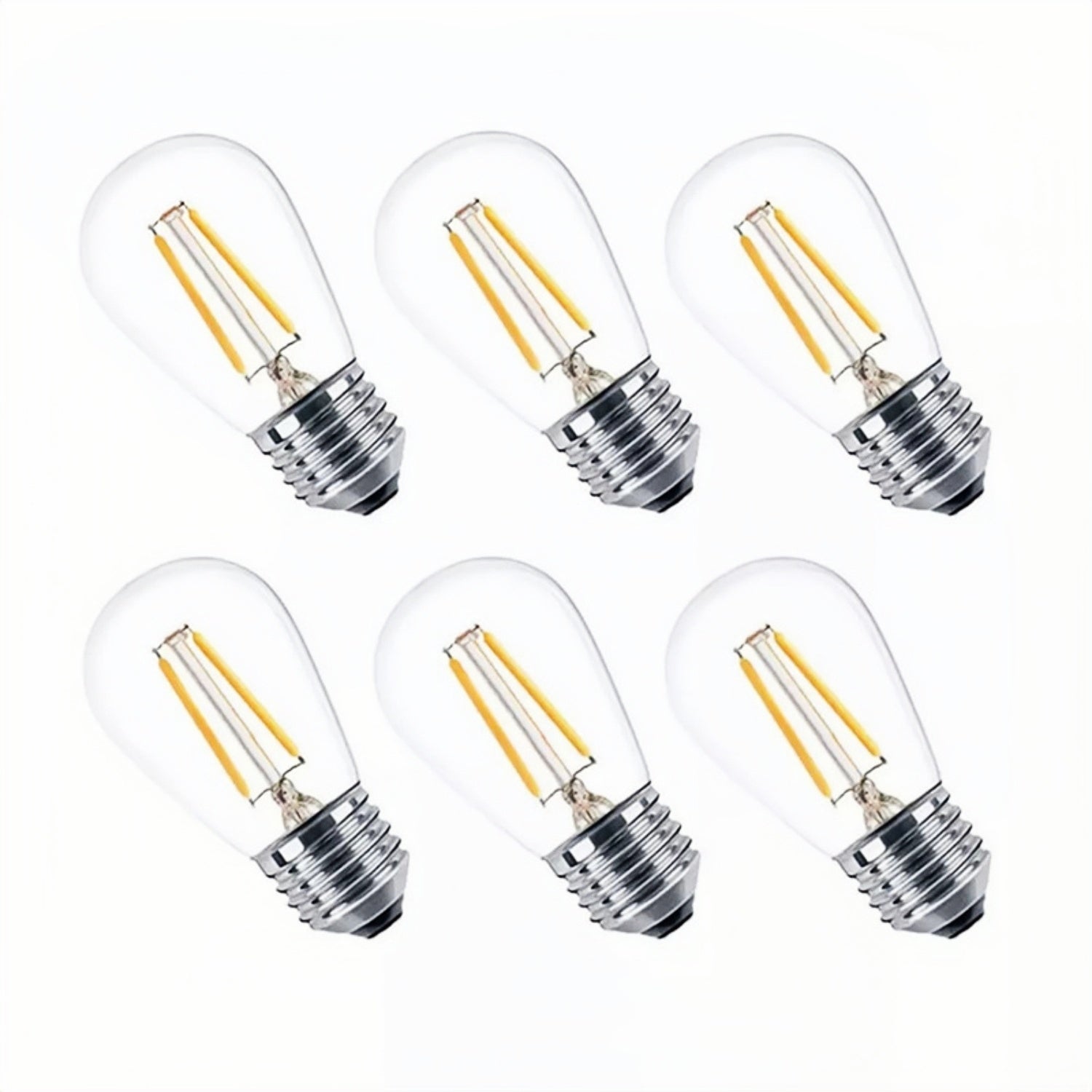 120V 2W S14 LED Light Bulb for Outdoor E26 Socket String Light, Warm White