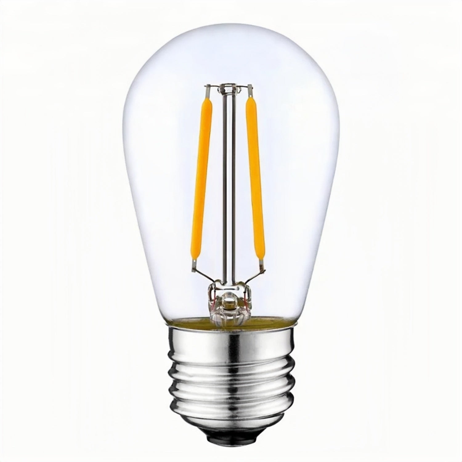 120V 2W S14 LED Light Bulb for Outdoor E26 Socket String Light, Warm White
