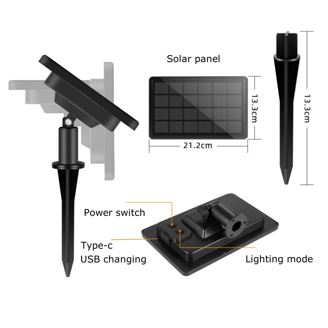 Solar Powered G40 LED Hanging Patio Outdoor String Lights on Black Wire