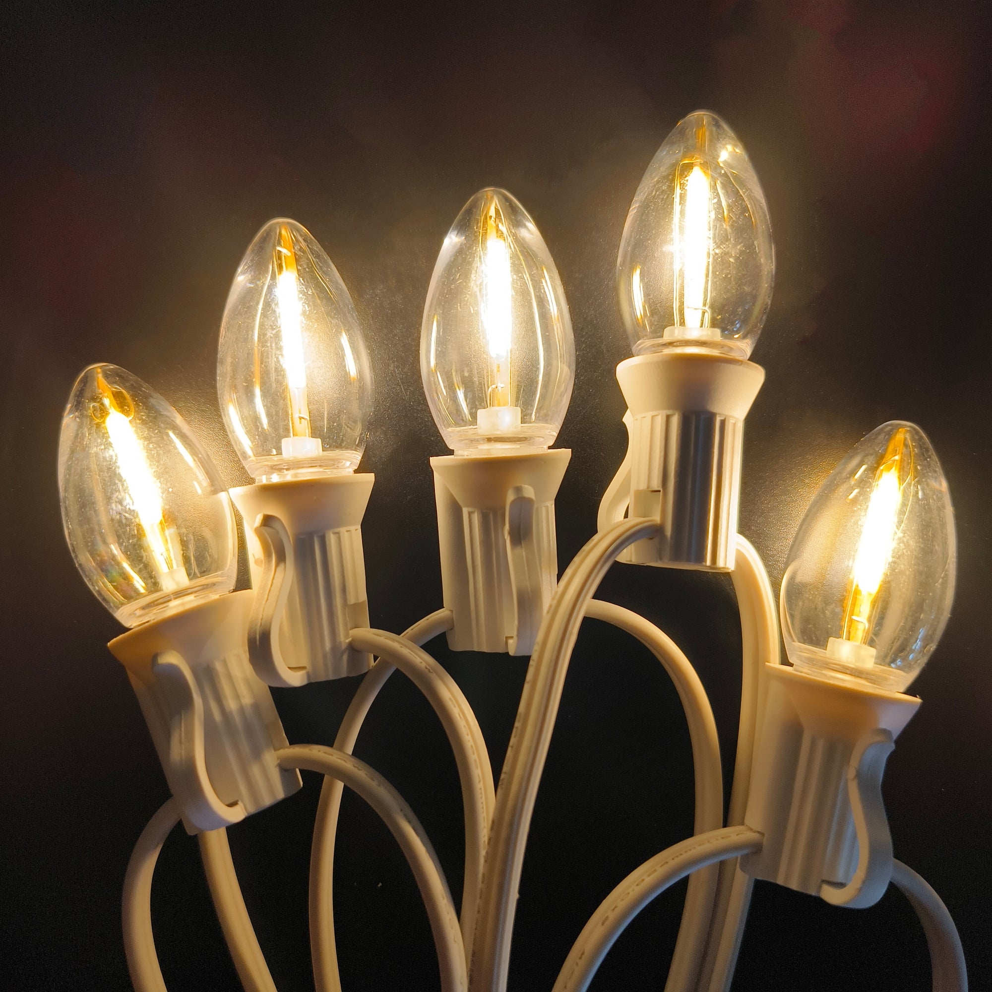 120V E12/C7 LED Replacement Christmas Smooth Light Bulb, Warm White