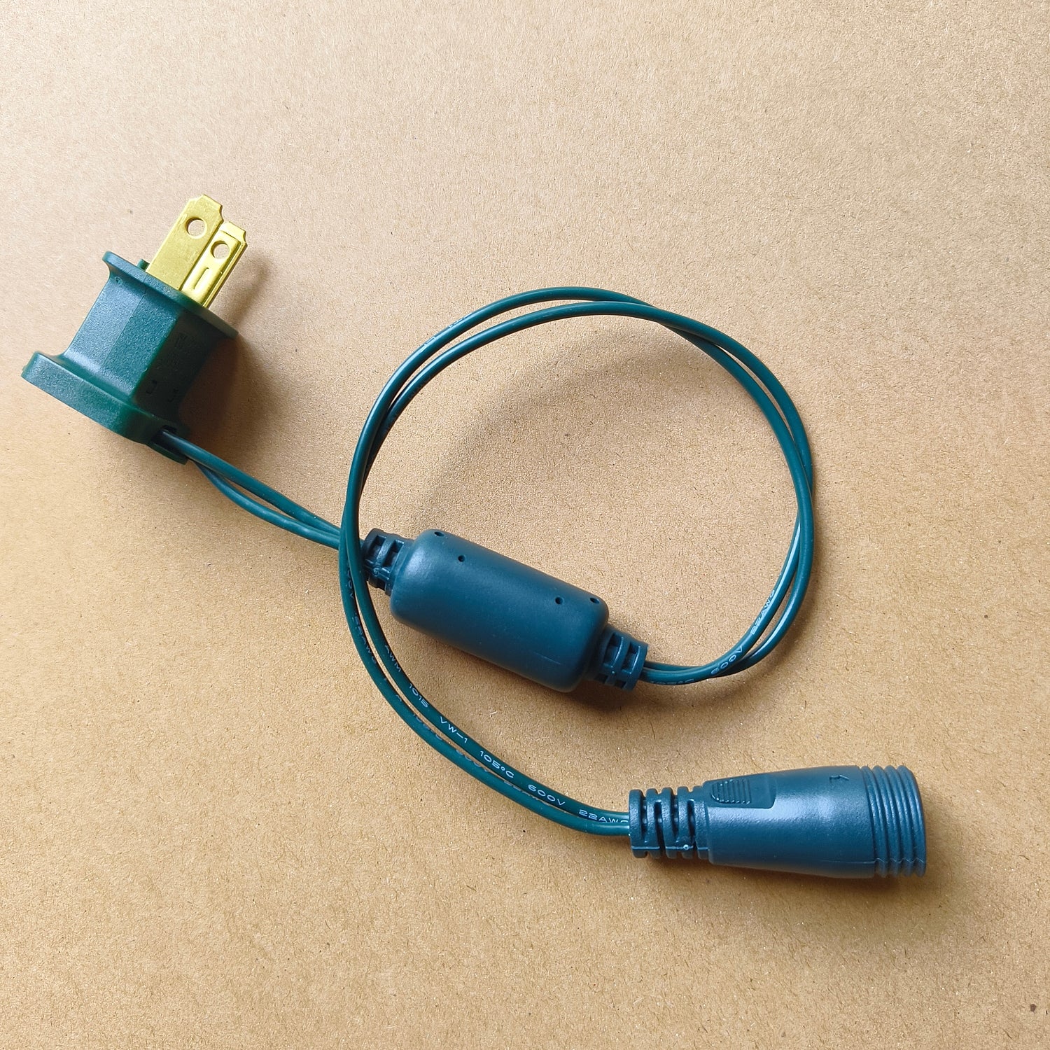 Green Power Plug for Coaxial Mini 5mm LED Christmas Lights