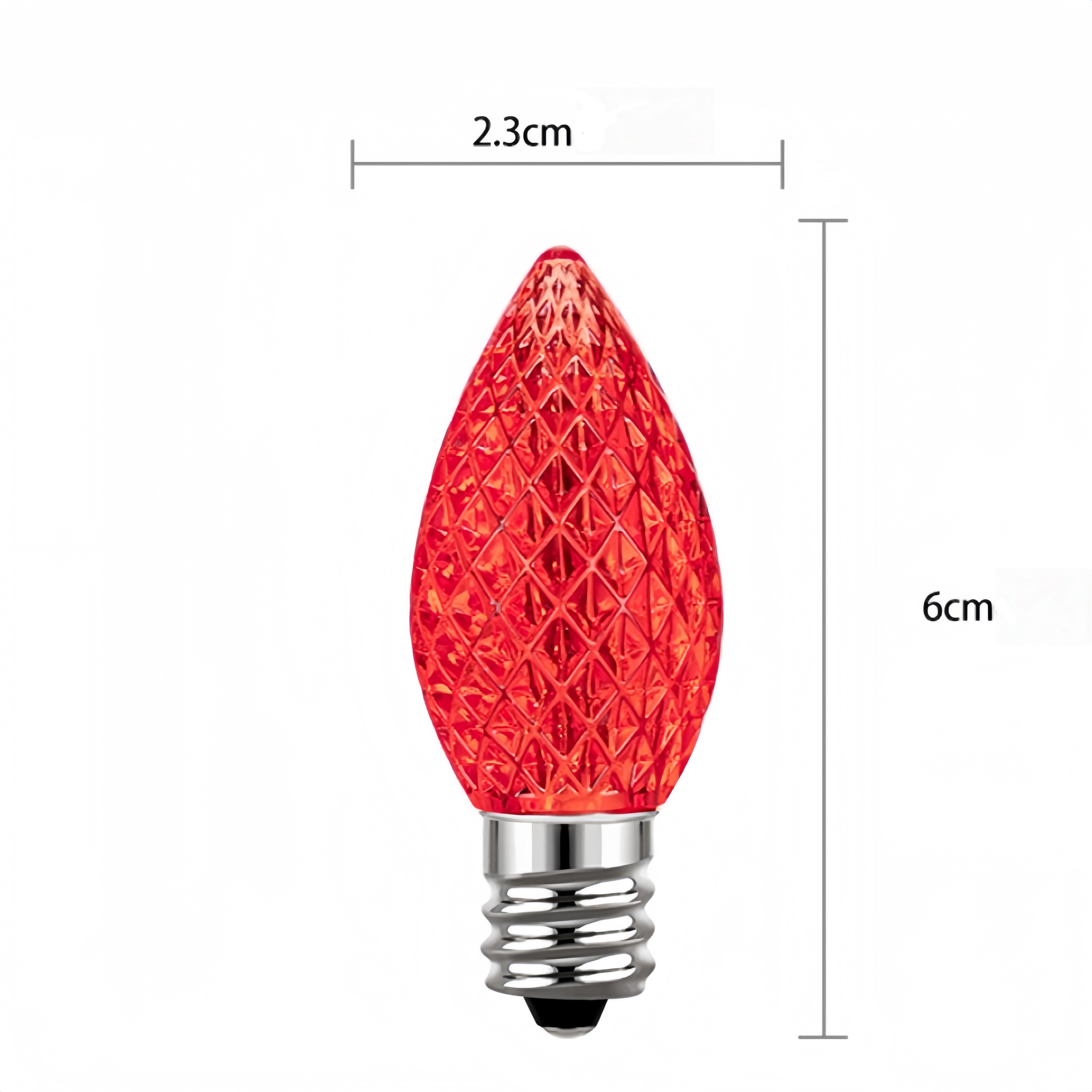 120V C7/E12 LED Replacement Christmas Faceted Light Bulb, Multicolor