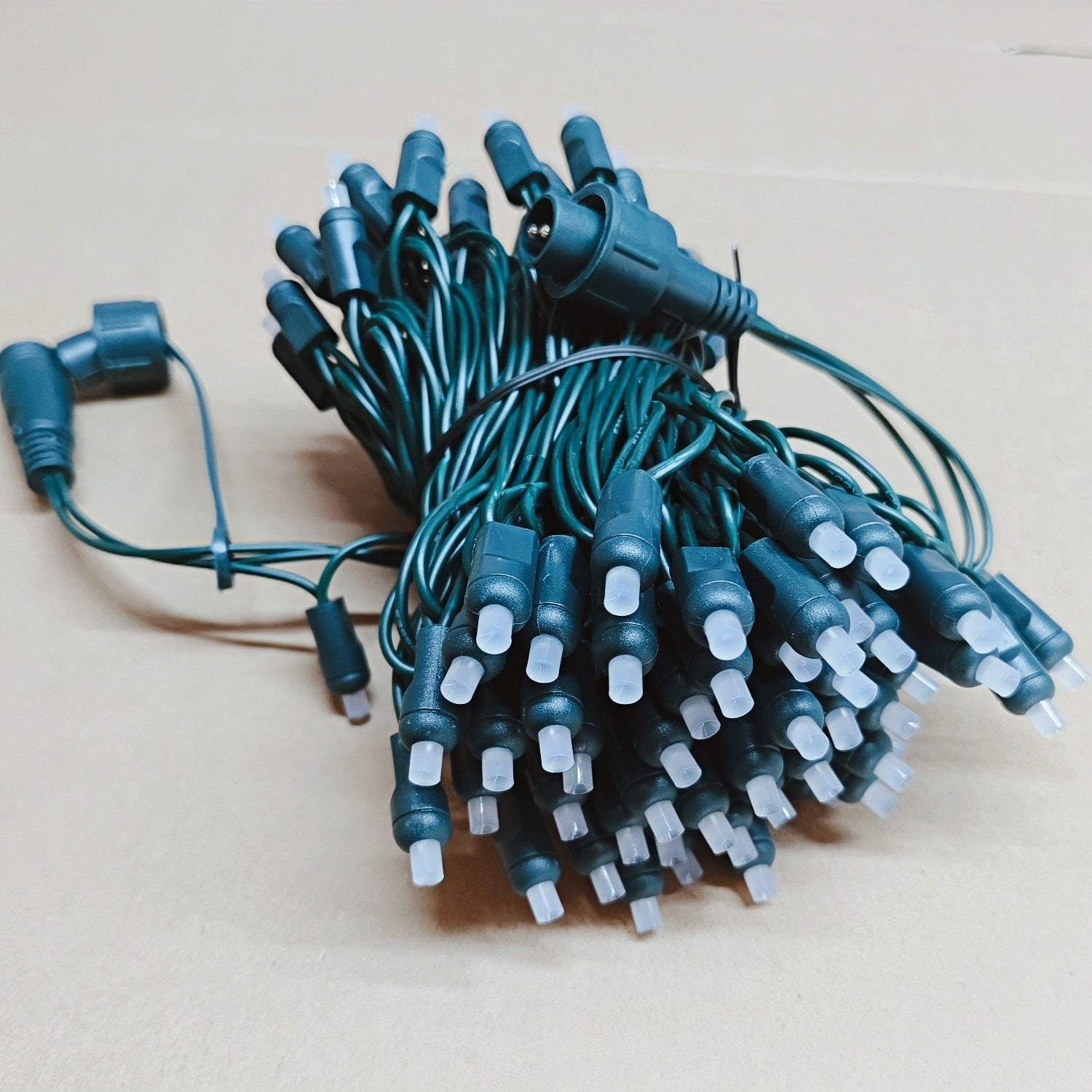 Outdoor Waterproof RGB Mini 5mm LED Christmas Lights on Green Wire
